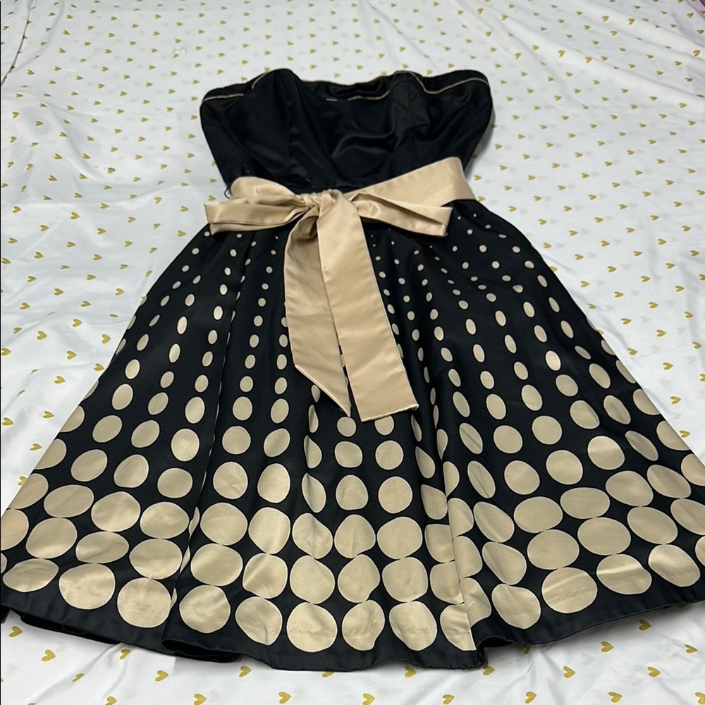 Elegant Black and Gold Kids Dress